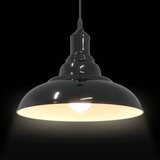 VISILICA podesiva po visini E27 sjajno crna Ø 31 cm metal | shoptok.hr