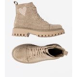 Shelvt Beige workers with a heart and a thick sole | Shoptok.si