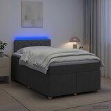  Boxspring krevet s madracem Tamnosiva 120 x 190 cm Tkanina | shoptok.hr