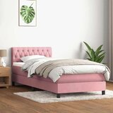 Box Spring krevet s madracem ružičasti 90x210 cm samt | shoptok.hr