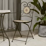 Bistro stolice sklopive 2 kom terakota-bijele keramičke