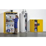 asecos Ognjevarna omara tipa 90 za nevarne snovi, 2 vrat, zunanje mere VxŠxG 1298 x 1200 x 615 mm, rumena, praškasto lakirana | Shoptok.si