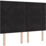 vidaXL Postelja s vzmetnico Črna 140x200 cm Žamet | Shoptok.si