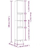  3-dijelni set kupaonskog namještaja boja hrasta sonome drveni | shoptok.hr