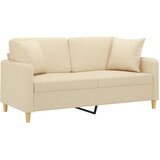 Dvosjed s ukrasnim jastucima krem 140 cm od tkanine | shoptok.hr