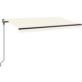 vidaXL Ročno zložljiva tenda 450x300 cm krem, (20609649) | Shoptok.si