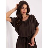 Italy Moda Dress-MI-SK-A63751.67-dark brown | Shoptok.si