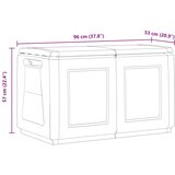  Vrtna kutija za pohranu 96 x 53 x 57 cm 230 L tamnosiva i crna | shoptok.hr