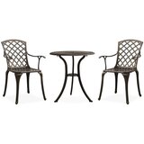 3-dijelni bistro set od lijevanog aluminija brončani | shoptok.hr