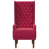  Stolica s visokim naslonom prošivena gumbima Vinska crvena | shoptok.hr