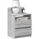 vidaXL Nočna omarica z 2 predaloma siva sonoma 40x33x60 cm Cene