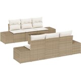  Set od 7 dijelova vrtne sofe s jastučićima Bež Poli Ratan | shoptok.hr