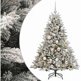  Umjetno božićno drvce s kuglicom 120 cm 150 LED lampica - Zelena i bijela 120 cm s LED-ima i srebrnim lopticama | shoptok.hr