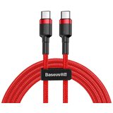 Baseus USB-C/USB-C Fast Charge podatkovni in napajalni kabel, Rdeč, 2m Cene