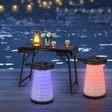  Prenosna zložljiva miza z dvema LED stoloma, nosilnost do 200 kg | Shoptok.si