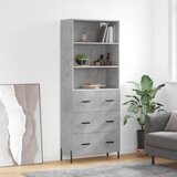 vidaXL Visoka komoda siva betona 69 5x34x180 cm od konstruiranog drva Cijene