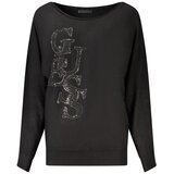 Guess Jeans ženski pulover sa širokim izrezom i cirkonima crni Cijene