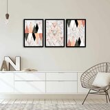 Wallity 3PSCT-03 multicolor decorative framed mdf painting (3 pieces) Cene