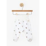 Just kiddin baby otroške dolge hlače s stopali animals white cene
