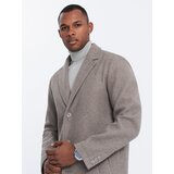 Ombre Men's lightweight single-breasted coat - light brown | shoptok.hr