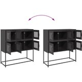  Komoda crna 100,5 x 39 x 107 cm od hladno valjanog čelika | shoptok.hr