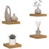  Polica na zidu 4 pcs Bež 23 x 23,5 x 4 cm Konstruirano drvo | shoptok.hr
