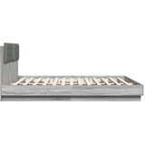  Okvir za krevet s uzglavljem boja hrasta 200x200 cm drveni | Eponuda.com