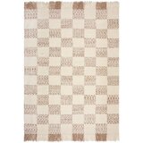 Flair Rugs Kremno bela/naravna ročno tkana preproga iz mešanice volne 120x170 cm Eric Checkboard – Cene