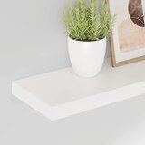  Plutajuće zidne police 2 kom sjajne bijele 80x23,5x3,8 cm MDF | shoptok.hr