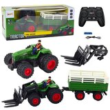 Rc daljinski upravljani poljoprivredni traktor s prikolicom i vilicama s dvostrukim kotačima Cijene