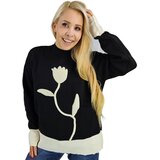 Pri Women's sweater half turtleneck warm flower print autumn winter ROSELYN | shoptok.hr