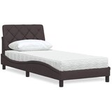  Krevet s madracem tamnosmeđi 90 x 200 cm od tkanine | shoptok.hr