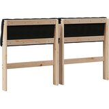 vidaXL Tapecirani uzglavlje Crna 135 cm Čvrsto borovo drvo | shoptok.hr