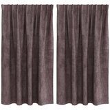  Baršunaste zavjese sa zavjesama 2 pcs Smeđa 140 x 140 cm Baršun | shoptok.hr