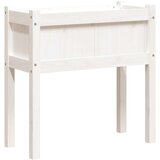 vidaXL Vrtno korito z nogami belo 70x31x70 cm trdna borovina | Shoptok.si