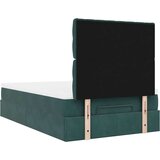  Okvir za krevet s madracima tamnozeleni 120x190 cm baršunasti | shoptok.hr
