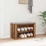 vidaXL Polica za cipele Staro drvo 75 x 35 x 45 cm Konstruirano drvo | shoptok.hr