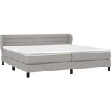  Krevet s oprugama i madracem svjetlosivi 200 x 200cm od tkanine | shoptok.hr