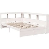  Krevet s regalom za knjige bez madraca bijeli 90x190cm borovina | shoptok.hr