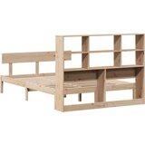vidaXL Krevet s regalom za knjige bez madraca 160x200 cm od borovine | shoptok.hr