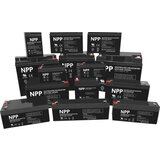 NPP NP12V-9Ah-T1, AGM BATTERY, C20=9AH, T1, 151x65x94x100, 2,5KG, BLACK cene