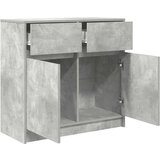 vidaXL Komoda s predalom betonsko siva 80x34x76 cm inženirski les | Shoptok.si