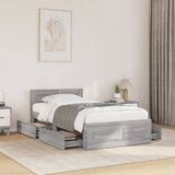  Okvir za krevet s uzglavljem boja sivog hrasta sonome 75x190 cm | Eponuda.com
