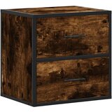 vidaXL Stenska nočna omarica 2 kosa dimljen hrast 40x31x39,5 cm | Shoptok.si