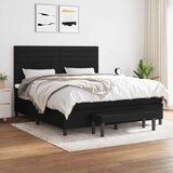  s oprugama i madracem crni 160x200 cm od tkanine | shoptok.hr
