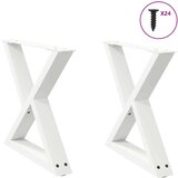  Noge kavne mize 2 kosa Bela 60x(42-43,3) cm Jeklo Cene
