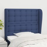  Uzglavlje s ušima plavo 83 x 23 x 118/128 cm od tkanine | shoptok.hr