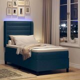  LED Box Spring Krevet s madracem Plava 80 x 200 cm tkanina | shoptok.hr