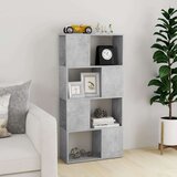 Ormarić za knjige / Paravan - Sobna pregrada boja betona 60x24x124 5 cm - Beton siva 1 60 x 24 x 124.5 cm | shoptok.hr