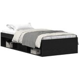 Maison Chic Postelja za odrasle - Posteljni Okvir brez vzmetnice črni hrast 90x200 cm inž. les, (22082422) | Shoptok.si